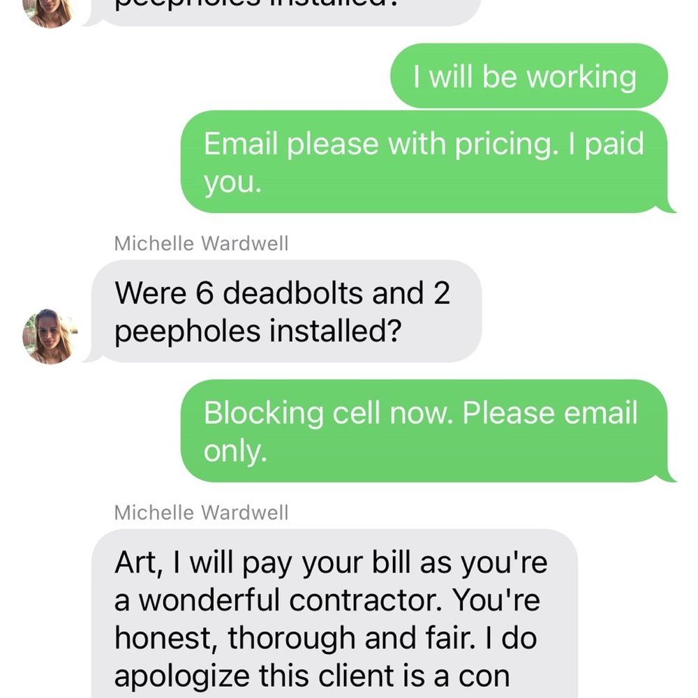 Wardwell Properties - Michelle Wardwell called me a client who was a con who took advantage of them. - Property Management Near Me Wardwell Properties - Michelle Wardwell called me a client who was a con who took advantage of them. - Property Management Near Me