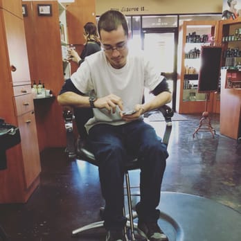 SYS Hair - Matt waiting for me to get done. So patient. :) - Hair Salons Near Me - Phoenix, Arizona