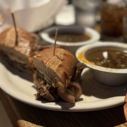Mr Peabody's Burgers & Ale - Prime Rib Sandwich with extra Au Ju