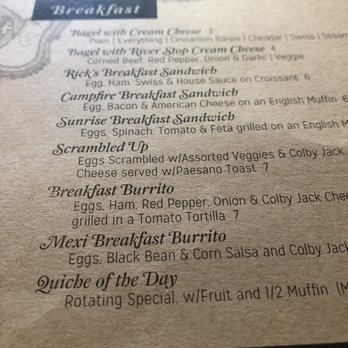 River Stop Cafe - Breakfast menu. Very cheap and good! - Cafes Near Me - Newaygo, Michigan