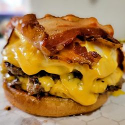 BurgerCo - This is a beautiful display of gluttony.  Double Cheeseburger, fried egg, and bacon.