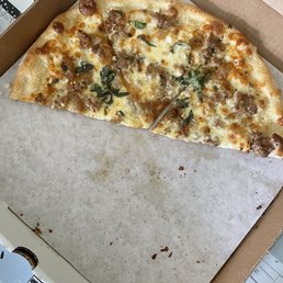 Half of the 14" pizza couldn't wait Half of the 14" pizza couldn't wait