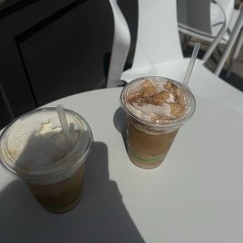 Haven Café - Left: Banana cream latte  Right: Cinnamon Toast Crunch Latte - Coffee & Tea Near Me - Cincinnati, Ohio