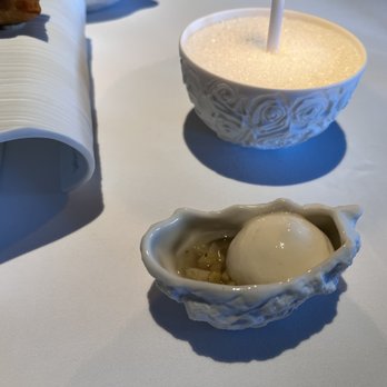 Addison - Kumamoto Oyster, Champagne, Pickled green strawberry - New American Near Me - San Diego, California