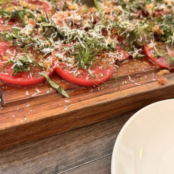 Pêche Restaurant - Blaine's heirloom tomatoes - New American Near Me - Palisade, Colorado Pêche Restaurant - Blaine's heirloom tomatoes - New American Near Me - Palisade, Colorado