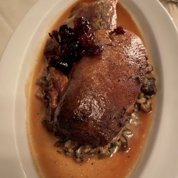 Mistral - Half Whole Roasted Duck & Wild Mushroom Risotto - French Near Me - Boston, Massachusetts Mistral - Half Whole Roasted Duck & Wild Mushroom Risotto - French Near Me - Boston, Massachusetts