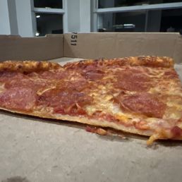 Flat pizza slice. Flat pizza slice.