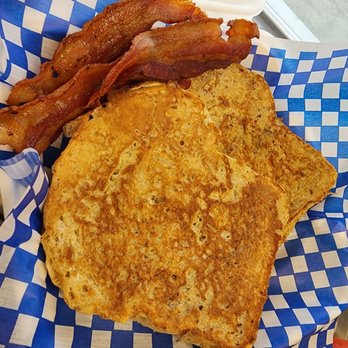Ma Baker’s - French toast special with a side of bacon. In a 9" x9 " box! - Food Trucks Near Me - Chilliwack, British Columbia Ma Baker’s - French toast special with a side of bacon. In a 9" x9 " box! - Food Trucks Near Me - Chilliwack, British Columbia