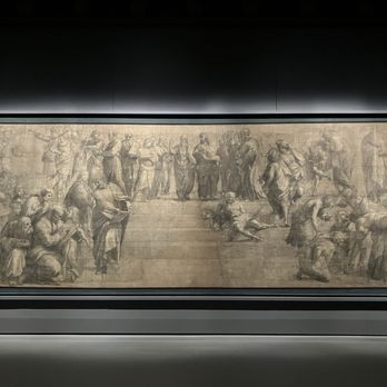 Pinacoteca Ambrosiana - Raphael's School of Athens prepatory drawing - completed work in the Vatican - Landmarks & Historical Buildings Near Me - Milan, Michigan