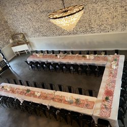 Iron rose weddings - Baby shower decorations set up down stairs.