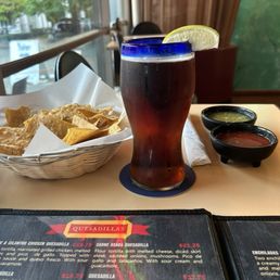 1 al pastor 1 chorizo 2 asada street tacos chips and salsa and negro modelo beer 1 al pastor 1 chorizo 2 asada street tacos chips and salsa and negro modelo beer