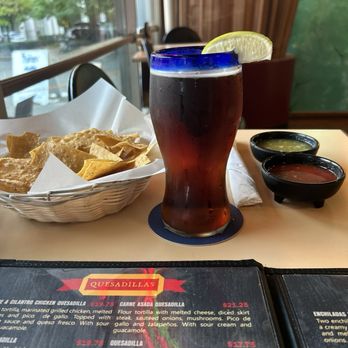 Mexico Magico - 1 al pastor 1 chorizo 2 asada street tacos chips and salsa and negro modelo beer - Mexican Near Me - Tacoma, Washington