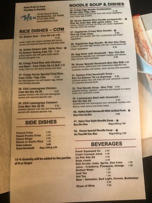 Menu photo 6 Bleu Westminster, CA