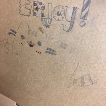 Round Table Pizza - How did they know I love PUSHEEN!!!!!!!! First time a pizzeria actually draws something on the box for me! Love this place now - Pizza Near Me - Fremont, California Round Table Pizza - How did they know I love PUSHEEN!!!!!!!! First time a pizzeria actually draws something on the box for me! Love this place now - Pizza Near Me - Fremont, California