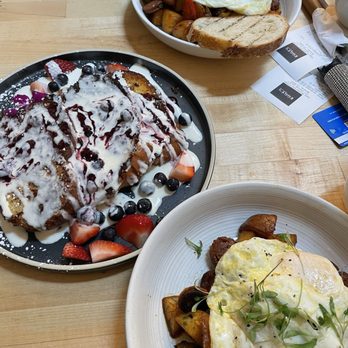 Eggy’s Neighborhood Kitchen - Tres Leches French Toast and Chorizo Bene - Breakfast & Brunch Near Me - Berkeley, California Eggy’s Neighborhood Kitchen - Tres Leches French Toast and Chorizo Bene - Breakfast & Brunch Near Me - Berkeley, California