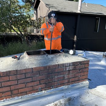 DNA Clean Sweep Chimney Service - Jimmy on roof top cleaning flue system #chimneysweep #chimneyservices #chimneyrepair #chimneyinspection #bayarea - Chimney Sweeps Near Me DNA Clean Sweep Chimney Service - Jimmy on roof top cleaning flue system #chimneysweep #chimneyservices #chimneyrepair #chimneyinspection #bayarea - Chimney Sweeps Near Me