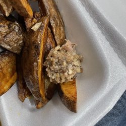 The bite of my Chicken "wrap" that was so awful, I had to spit it out.