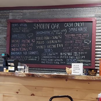 Smokin Oak - Menu - Barbeque Near Me - Montello, Wisconsin
