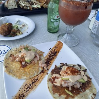 Lion Fish - Shrimp Taco with Cheese - Bars Near Me - Tijuana, BCN Lion Fish - Shrimp Taco with Cheese - Bars Near Me - Tijuana, BCN