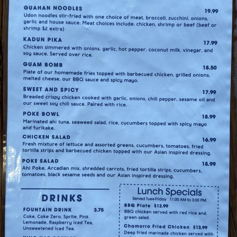 Guahan Grill - Menu - Barbeque Near Me - Oceanside, California Guahan Grill - Menu - Barbeque Near Me - Oceanside, California