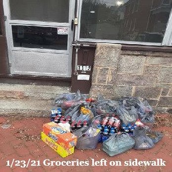 Walmart Supercenter - Goceries Walmart Delivery Service Left on the Sidewalk - Grocery Near Me - Altoona, Pennsylvania