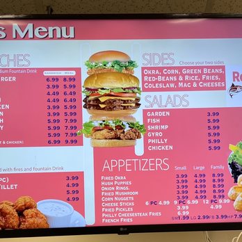 Red Snapper Fish & Chicken - a menu on a flat screen tv - Seafood Near Me - Little Rock, Arkansas Red Snapper Fish & Chicken - a menu on a flat screen tv - Seafood Near Me - Little Rock, Arkansas
