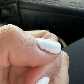 Crystal's Nails & Spa - Cuticles are still a mess and look at the polish line or lack there of. - Nail Salons Near Me - Lakeside, California