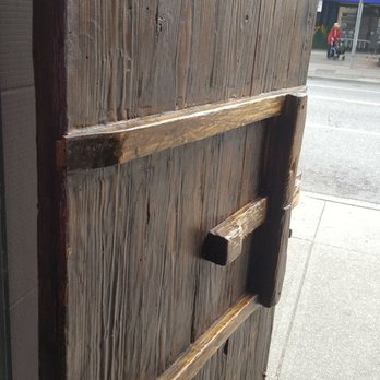 Kingyo - Very cool wooden door - Japanese Near Me - Vancouver, British Columbia