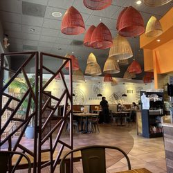 The dinning area in the restaurant