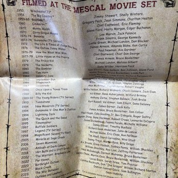 Mescal Movie Set - List of films made at Mescal - Historical Tours Near Me - Benson, Arizona Mescal Movie Set - List of films made at Mescal - Historical Tours Near Me - Benson, Arizona