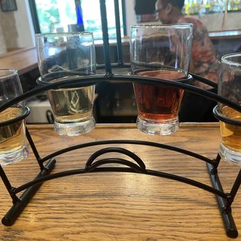 Grove Winery - White Wine Flight (3rd from the left was our favorite. It's a Strawberry Wine) - Wineries Near Me - Gibsonville, North Carolina Grove Winery - White Wine Flight (3rd from the left was our favorite. It's a Strawberry Wine) - Wineries Near Me - Gibsonville, North Carolina
