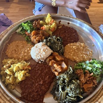Messob Ethiopian Restaurant - Vegetarian Delight - (7 Items) - Ethiopian Near Me - Los Angeles, California Messob Ethiopian Restaurant - Vegetarian Delight - (7 Items) - Ethiopian Near Me - Los Angeles, California