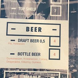 Legends Family Sports Grill - Alcohol menu