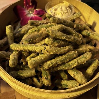 Trader Sam's Enchanted Tiki Bar - Tempura-Battered Green Beans - Tiki Bars Near Me - Anaheim, California Trader Sam's Enchanted Tiki Bar - Tempura-Battered Green Beans - Tiki Bars Near Me - Anaheim, California