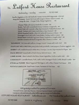 Menu photo 5 Ledford House Albion, CA Menu photo 5 Ledford House Albion, CA