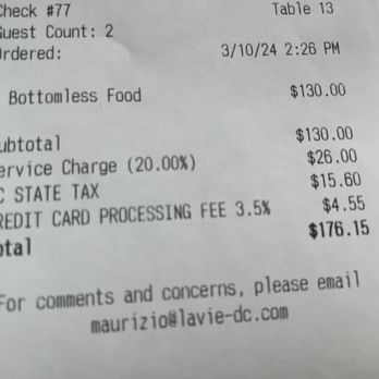 La Vie - Bill - Cocktail Bars Near Me - Washington, DC, District of Columbia