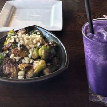 The Terrace - Brussel Sprouts and Ube Paradise--oh yeah!! - Asian Fusion Near Me - Hanalei, Hawaii