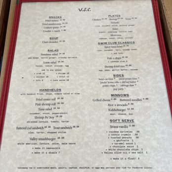 Valley Swim Club - Menu - Seafood Near Me - Sonoma, California Valley Swim Club - Menu - Seafood Near Me - Sonoma, California