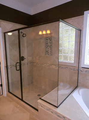 Custom Glass Shower Doors - Our gorgeous glass shower enclosures add style, clean lines, and modern elegance to any bathroom. Glass Depots is the Triangle’s premier company for custom-fit glass shower doors and enclosures. Our products are built to last and expertly installed by our own highly trained employees. Custom Glass Shower Doors - Our gorgeous glass shower enclosures add style, clean lines, and modern elegance to any bathroom. Glass Depots is the Triangle’s premier company for custom-fit glass shower doors and enclosures. Our products are built to last and expertly installed by our own highly trained employees.