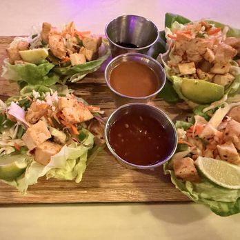 Holey Moley - Thai crunch lettuce cups with chicken (your choice of protein) - Mini Golf Near Me - Irvine, California