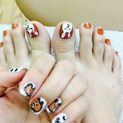 Glam Lashes Nails & Spa - Thanks Amy for my toes and Mimi for my nails !!They did my gel and draw them by hands.