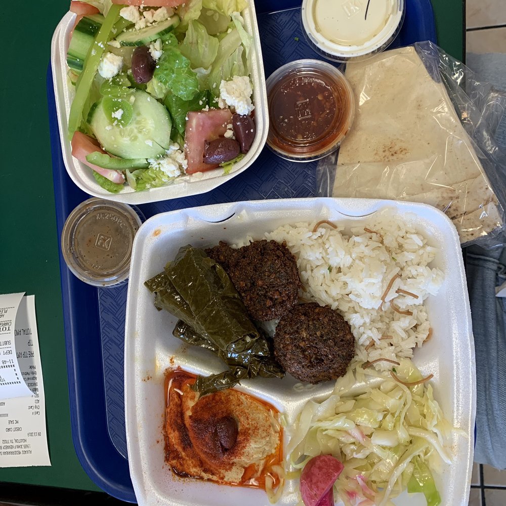 24. Vegetarian Sampler (subbed rice from cilantro potatoes) with the Greek salad 24. Vegetarian Sampler (subbed rice from cilantro potatoes) with the Greek salad
