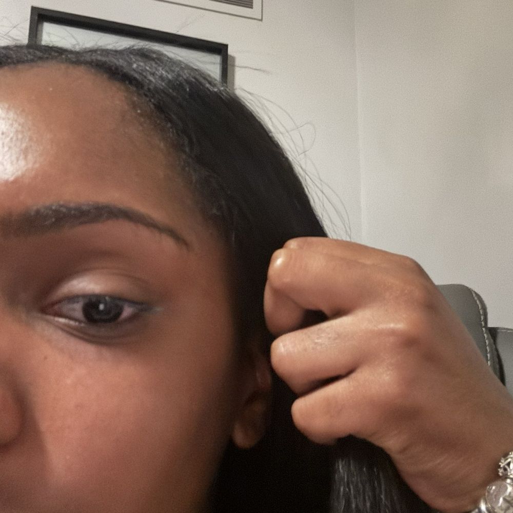 This is a pic of after the lady finished my eyebrows This is a pic of after the lady finished my eyebrows