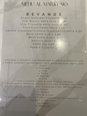 Menu photo 1 Trattoria Al Marinaio Trieste, TS Menu photo 1 Trattoria Al Marinaio Trieste, TS