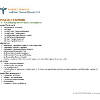 RCM PRO SERVICES - RCM Solutions Pg.1 - Billing Services Near Me RCM PRO SERVICES - RCM Solutions Pg.1 - Billing Services Near Me