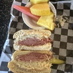 Best Ruben in town you can get it on rye bread but the roll is awesome