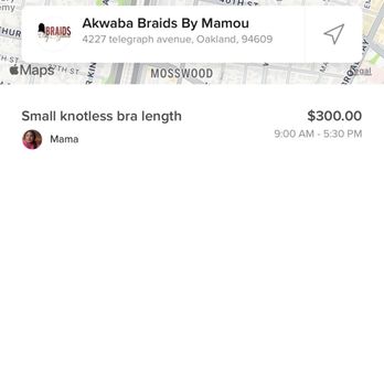 Akwaba braids by Mamou - Proof of my appointment - Hair Extensions Near Me - Oakland, California Akwaba braids by Mamou - Proof of my appointment - Hair Extensions Near Me - Oakland, California