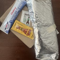 Hey Bear - Breakfast burrito and sauces