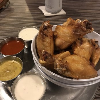 Pie Pushers - Order of wings (sauces on the side, buffalo and coconut curry) - Pizza Near Me - Durham, North Carolina Pie Pushers - Order of wings (sauces on the side, buffalo and coconut curry) - Pizza Near Me - Durham, North Carolina