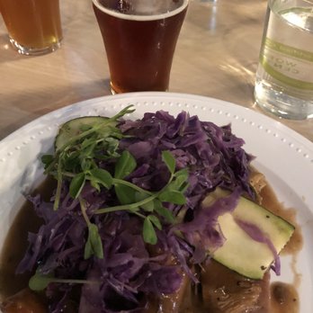Black Fleet Brewing Taproom & Kitchen - Prime Rib Sauerbraten Roasted Farmed Squash with Herbed Braised Red Cabbage - Brewpubs Near Me - Tacoma, Washington